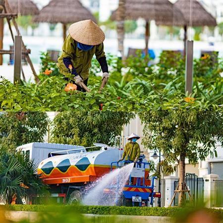 Cảnh quan xanh, sạch, đẹp của Vinhomes Ocean Park được chăm chút từng ngày Cảnh quan xanh, sạch, đẹp của Vinhomes Ocean Park được chăm chút từng ngày
