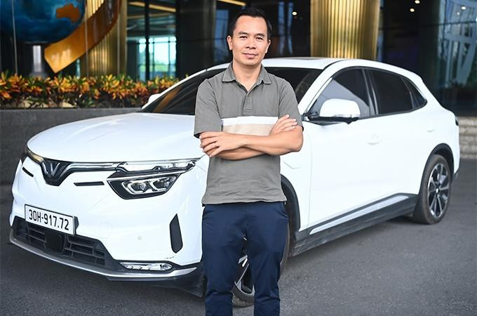 Trải nghiệm lái khác biệt của xe điện là yếu tố hấp dẫn đặc biệt với những người mê xe như anh Thọ.