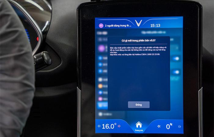 VF e34 đã được cập nhật thành công phiên bản phần mềm mới.