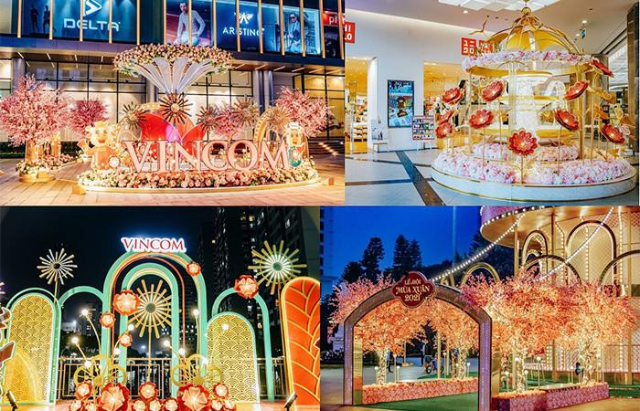 Các TTTM Vincom được trang hoàng rực rỡ, đem đến không khí Tết cho người dân