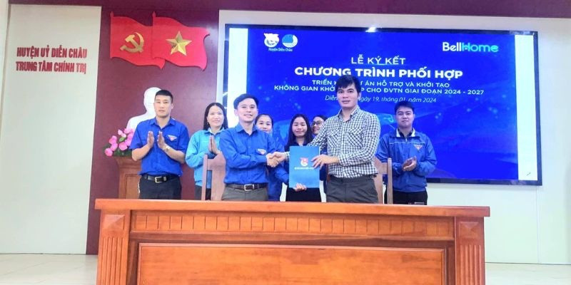 Lễ ký kết chương trình phối hợp triển khai dự án hỗ trợ và khởi tạo không gian khởi nghiệp cho Đoàn viên thanh niên giai đoạn 2024 - 2027