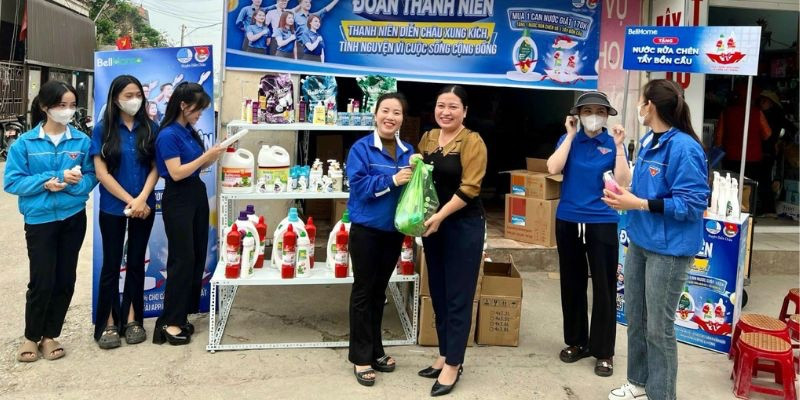 Tổng kho Bell Home Nghệ An cùng Đoàn viên thanh niên triển khai các điểm bán
