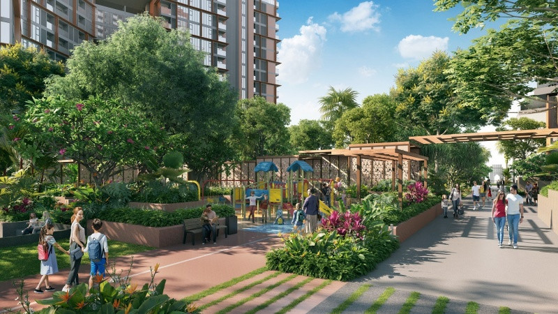 Phối cảnh minh họa công viên Central Park tại quần thể. Ảnh Sun Property Phối cảnh minh họa công viên Central Park tại quần thể. Ảnh Sun Property