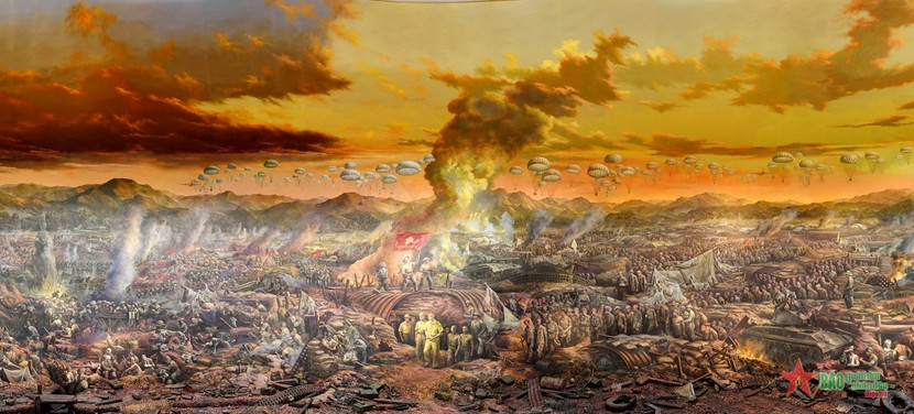 Bức tranh khắc họa rõ nét toàn cảnh chiến dịch Điện Biên Phủ "lừng lẫy năm châu" Bức tranh khắc họa rõ nét toàn cảnh chiến dịch Điện Biên Phủ "lừng lẫy năm châu"