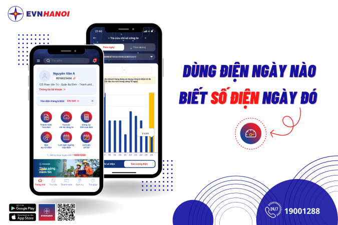 Tra cứu điện năng tiêu thụ qua App EVNHANOI trong tháng một cách dễ dàng, nhanh chóng Tra cứu điện năng tiêu thụ qua App EVNHANOI trong tháng một cách dễ dàng, nhanh chóng