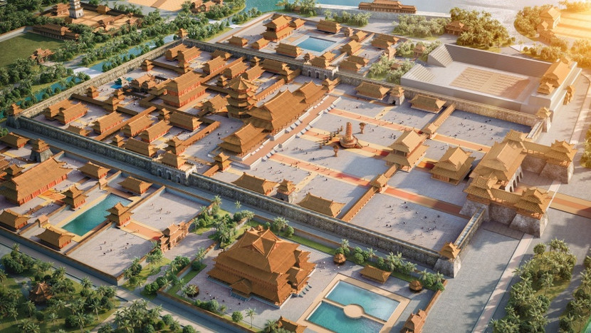 Một phim trường cổ trang đầy kỳ vọng đang được Sun Group kiến tạo tại Sun Mega City. (Ảnh: Sun Property)