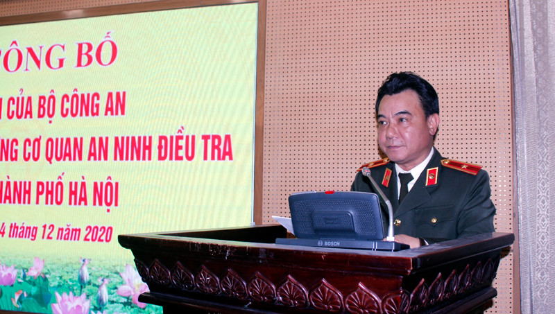 Thiếu tướng Nguyễn Anh Tuấn phát biểu tại buổi lễ