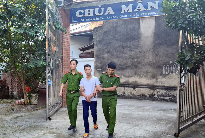 Đối tượng Hùng bị bắt giữ sau một ngày gây án