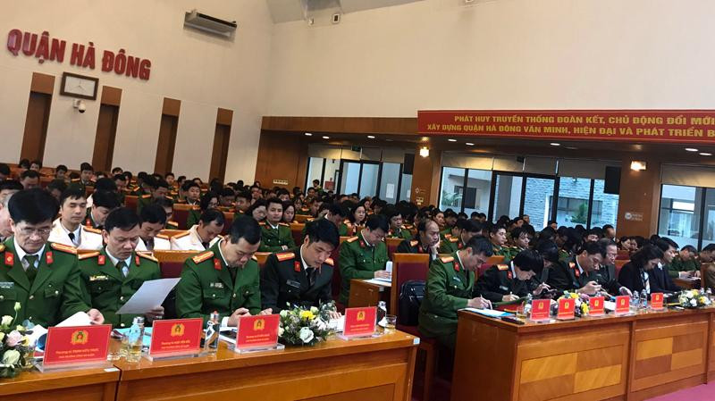 CAQ Hà Đông tổ chức hội nghị tổng kết công tác Công an năm 2020, triển khai công tác Công an năm 2021