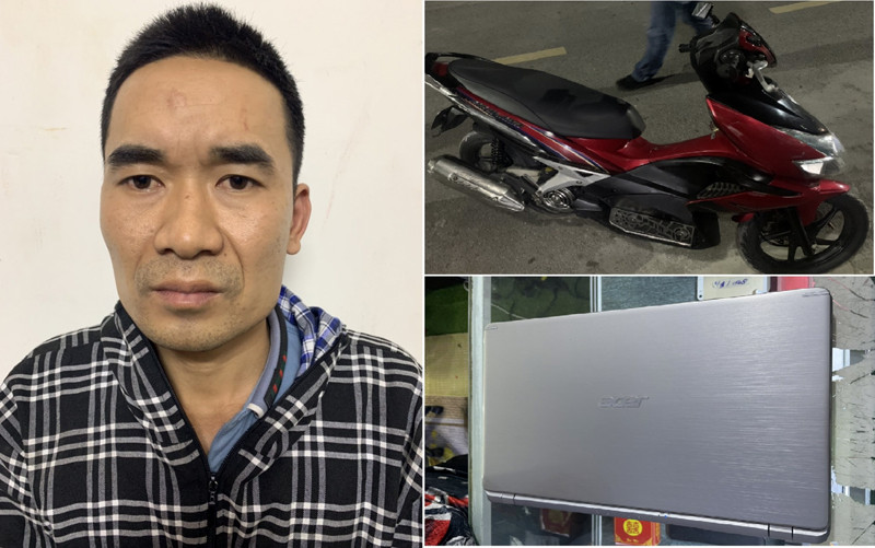 Đối tượng Hưng cùng tang vật Đối tượng Hưng cùng tang vật