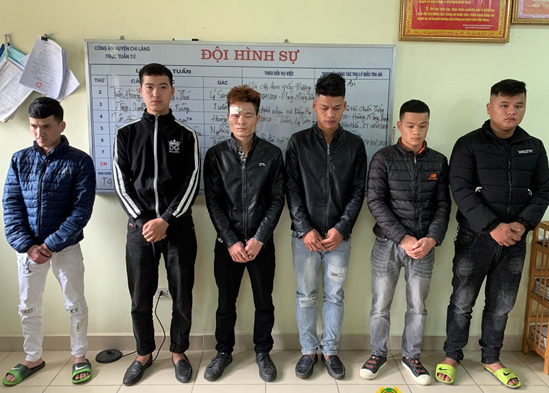 Nhóm đối tượng tham gia xô xát bị bắt giữ Nhóm đối tượng tham gia xô xát bị bắt giữ