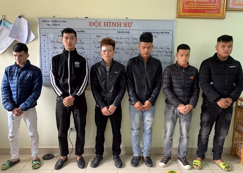 Nhóm đối tượng tham gia xô xát bị bắt giữ Nhóm đối tượng tham gia xô xát bị bắt giữ