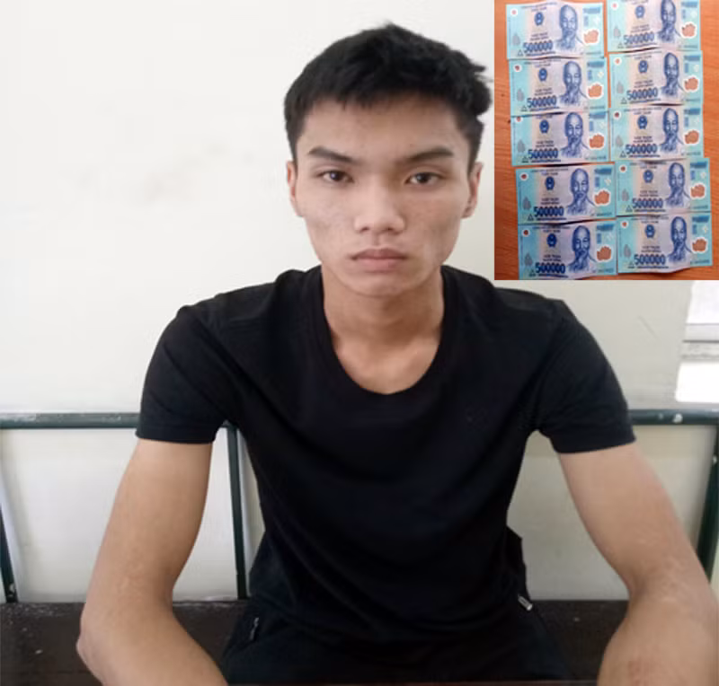 Đối tượng Thế Anh cùng tang vật Đối tượng Thế Anh cùng tang vật