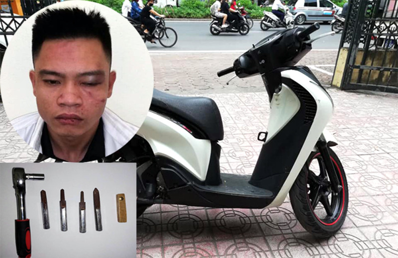 Đối tượng Huy cùng tang vật