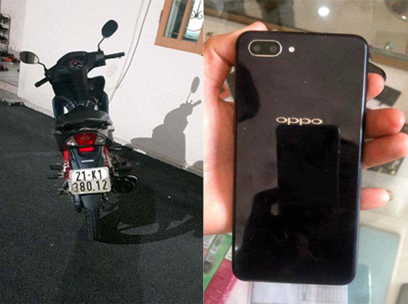Chiếc xe và điện thoại Lường cướp của anh Lâu