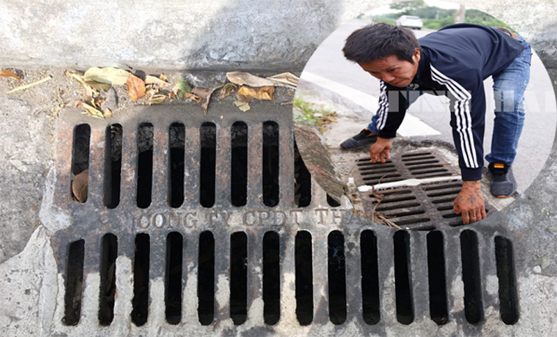 Đối tượng Lợi tại hiện trường các vụ trộm cắp nắp cống, hố ga Đối tượng Lợi tại hiện trường các vụ trộm cắp nắp cống, hố ga