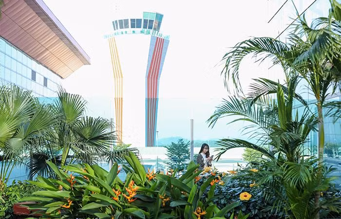 Sân bay Vân Đồn có không gian xanh mát