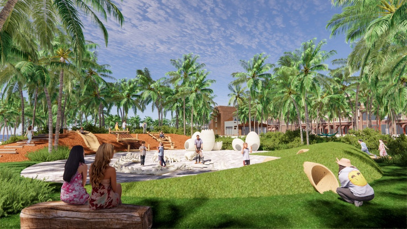 Phối cảnh không gian cảnh quan xanh mướt (Ảnh: Sun Property)