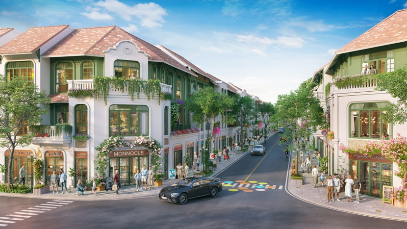 Nhà phố Kim Ngân 1 sở hữu vị trí đắc địa bậc nhất dự án Sun Urban City (Ảnh: Sun Property)