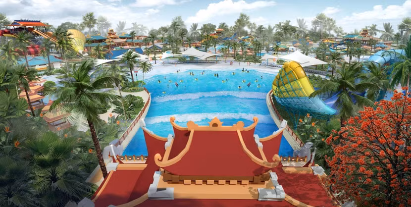 Nét vàng son của tinh hoa rối nước được tái hiện giữa một không gian giải trí hiện đại. Ảnh phối cảnh minh họa Sun Property