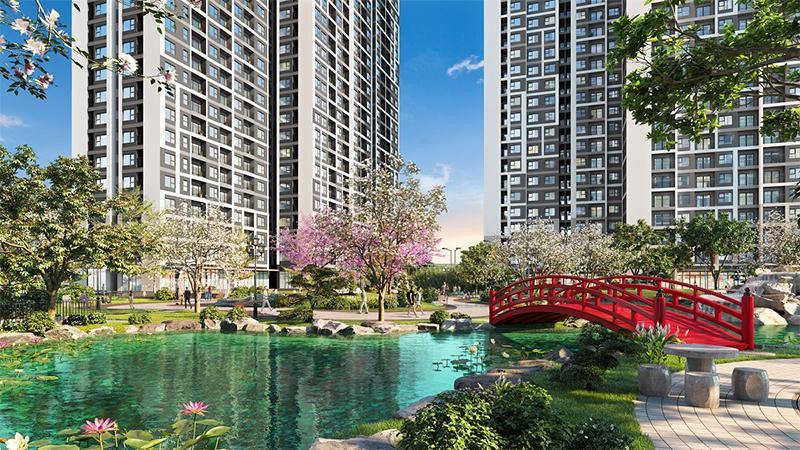 Cảnh quan, tiện ích nội khu chuẩn Nhật được thiết kế công phu, chăm sóc, bảo trì tỉ mỉ,thường xuyên là lợi thế “kép” giúp gia tăng giá trị BĐS tại phân khu The Sakura.