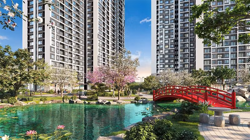 Cảnh quan, tiện ích nội khu chuẩn Nhật được thiết kế công phu, chăm sóc, bảo trì tỉ mỉ,thường xuyên là lợi thế “kép” giúp gia tăng giá trị BĐS tại phân khu The Sakura.