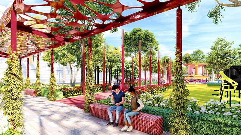 Hệ thống công viên với đầy đủ tiện ích mang đến những trải nghiệm ấn tượng cho cư dân và du khách. Ảnh phối cảnh minh họa. Hệ thống công viên với đầy đủ tiện ích mang đến những trải nghiệm ấn tượng cho cư dân và du khách. Ảnh phối cảnh minh họa.