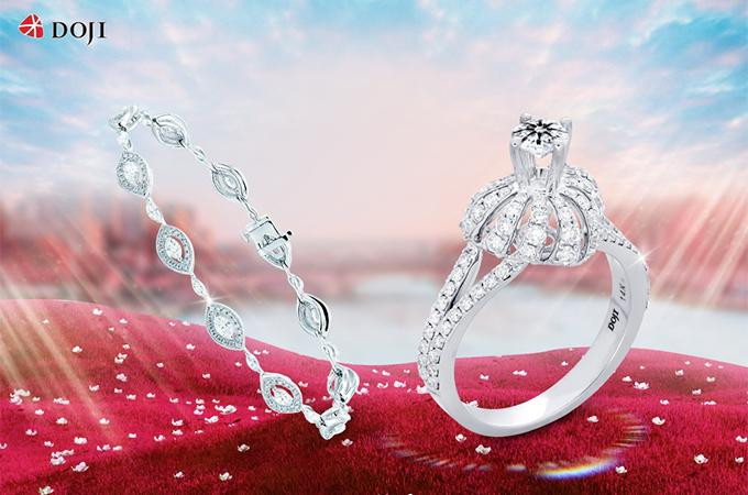 Tạo sức hút riêng với Trang sức kim cương DOJI Tạo sức hút riêng với Trang sức kim cương DOJI