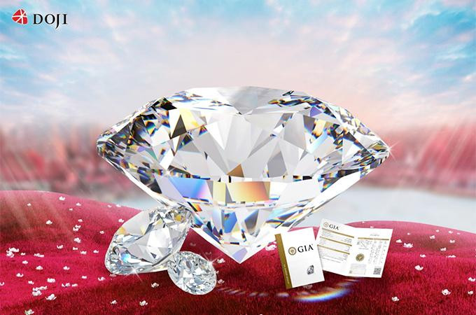 Kim cương viên DOJI đáp ứng đầy đủ các tiêu chuẩn 4C Kim cương viên DOJI đáp ứng đầy đủ các tiêu chuẩn 4C