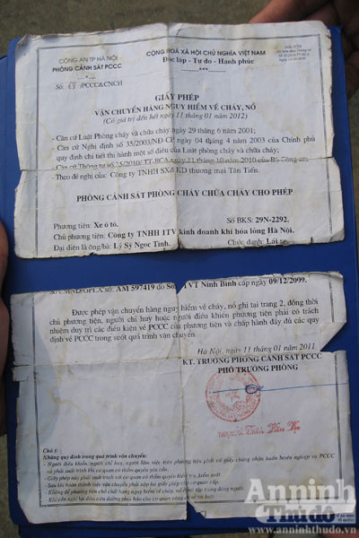 ... khi mà Giấy phép vận chuyển rách nát, bình chữa cháy hư hỏng ... khi mà Giấy phép vận chuyển rách nát, bình chữa cháy hư hỏng