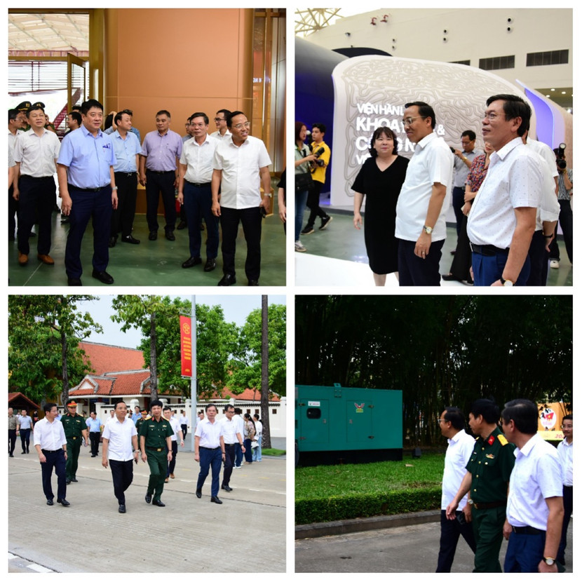 Đoàn công tác kiểm tra công tác đảm bảo điện tại Trung tâm Hội chợ triển lãm quốc gia và phối hợp với Bộ tư lệnh Lăng Hồ Chí Minh kiểm tra công tác đảm bảo xung quanh khu vực Quảng trường Ba Đình.