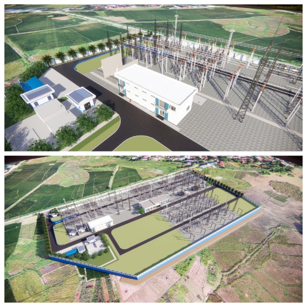 Hình ảnh mô phỏng 3D trạm biến áp 220kV Hòa Lạc Hình ảnh mô phỏng 3D trạm biến áp 220kV Hòa Lạc