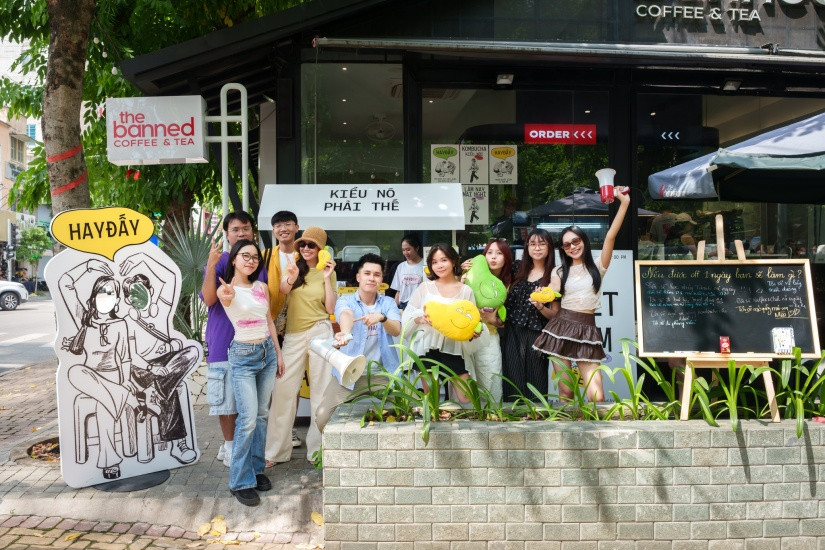 Hoạt động ra mắt sản phẩm mới - trà Kombucha có gaz HAYĐẤY– của Vinamilk thu hút sự quan tâm và bình luận sôi nổi của các bạn trẻ trên mạng xã hội. (Ảnh: Minh Anh)