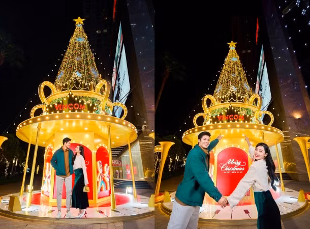 Cặp đôi trẻ trong trang phục của Zara check-in tại Lâu đài Nhiệm màu - Miracle Castle của chuỗi TTTM Vincom Center Cặp đôi trẻ trong trang phục của Zara check-in tại Lâu đài Nhiệm màu - Miracle Castle của chuỗi TTTM Vincom Center