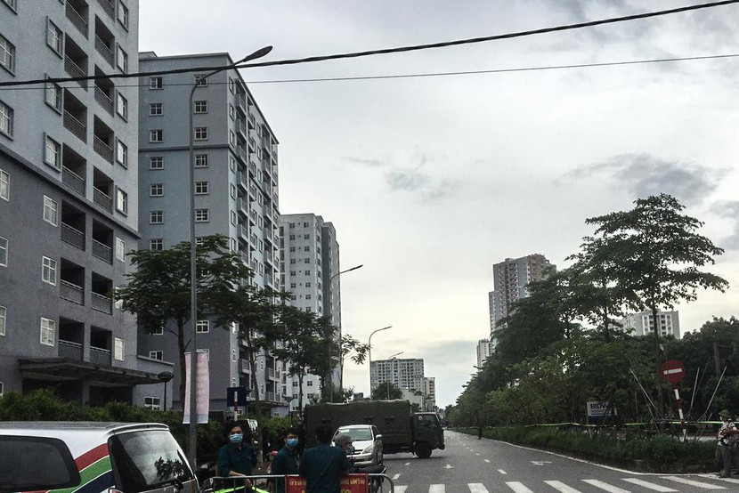 Khu chung cư Đền Lừ 3, nơi sẽ là khu điều trị bệnh nhân Covid-19 không triệu chứng, hoặc triệu chứng nhẹ ở Hà Nội