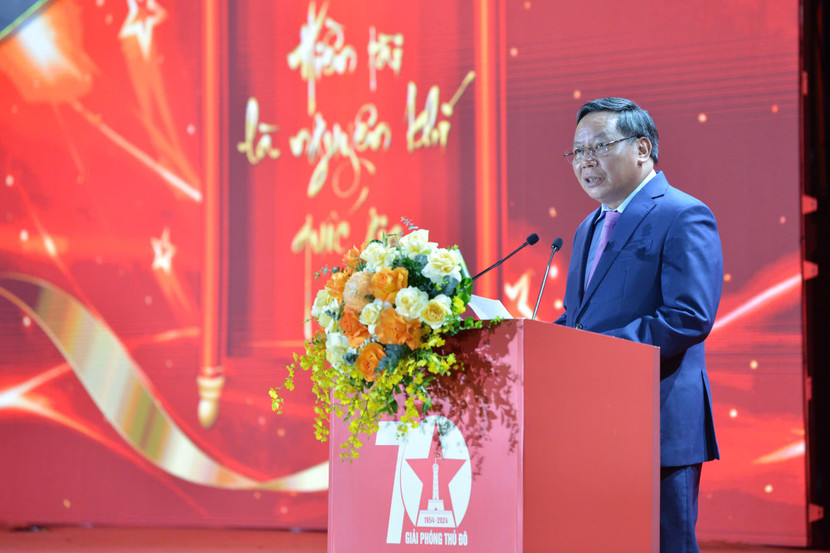 Phó Bí thư Thành ủy Hà Nội Nguyễn Văn Phong phát biểu