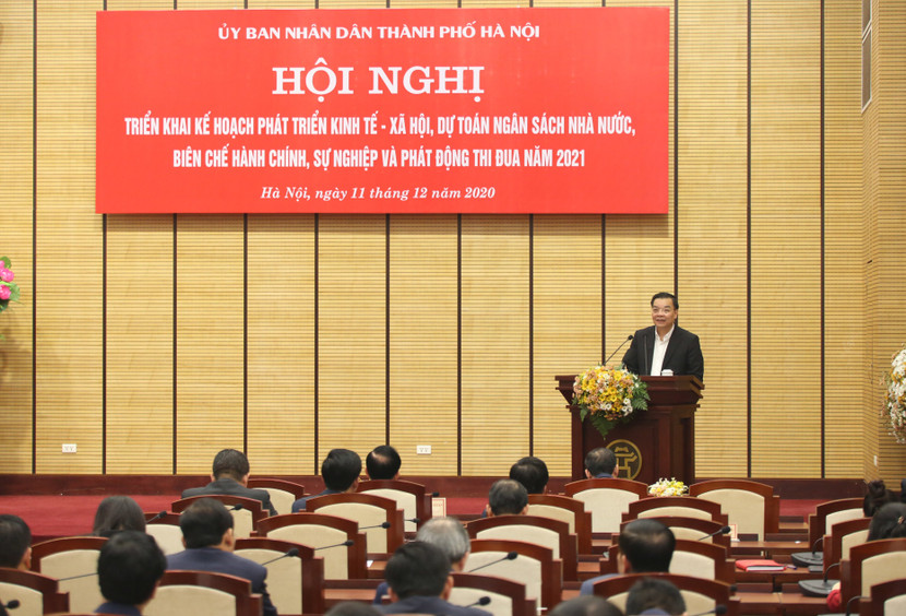 Chủ tịch UBND TP Chu Ngọc Anh phát biểu tại hội nghị Chủ tịch UBND TP Chu Ngọc Anh phát biểu tại hội nghị