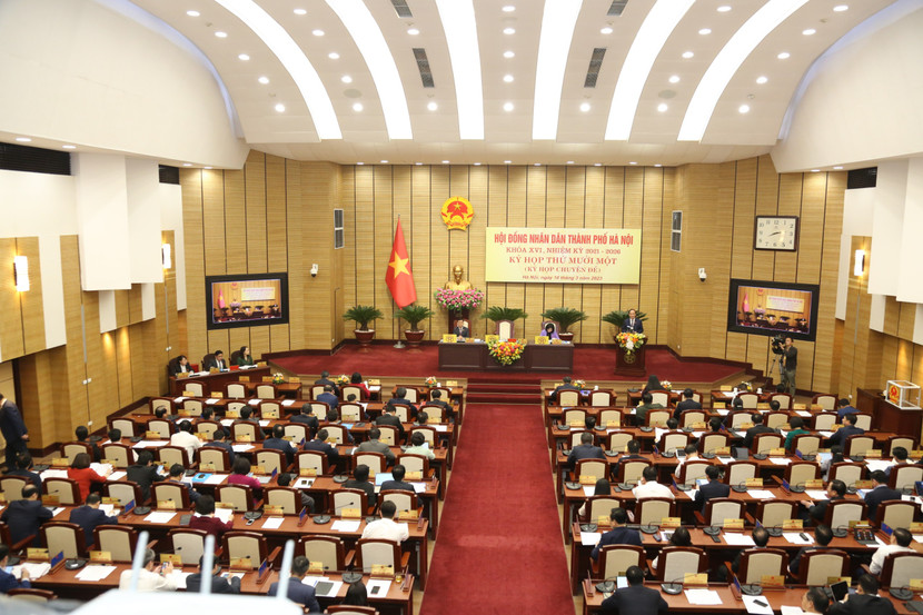 Toàn cảnh kỳ họp chuyên đề HĐND TP Hà Nội ngày 10-3