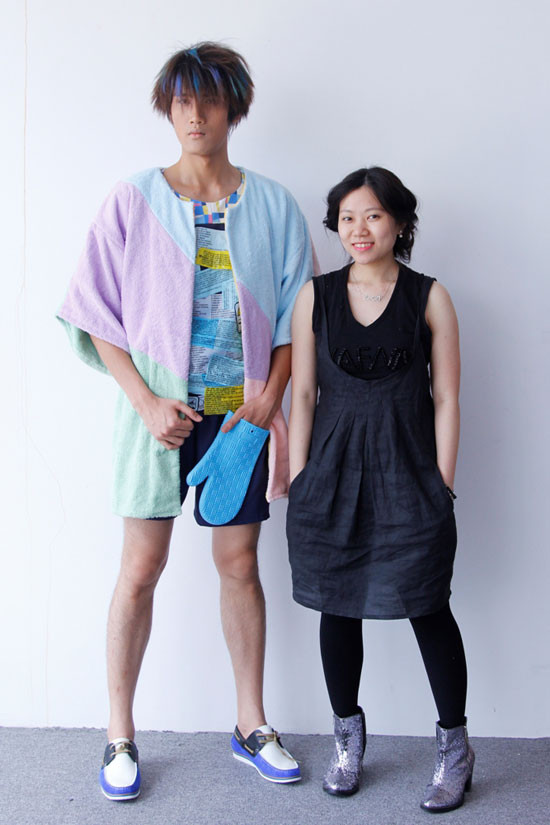 "Sốc" với những trang phục làm từ phao bơi, lót nồi, vỏ gối ảnh 5