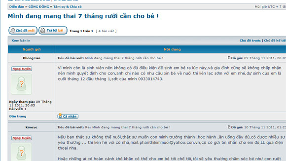 Người mẹ trẻ này đã rao cho con ngay khi đứa bé chưa ra đời