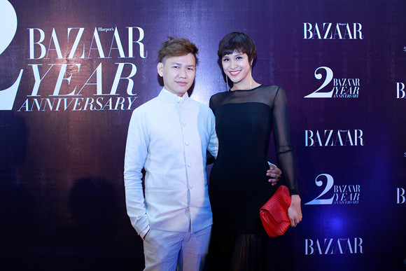 Trương Ngọc Ánh diện váy đỏ quyến rũ, dự tiệc cùng nhà thiết kế trẻ ảnh 6