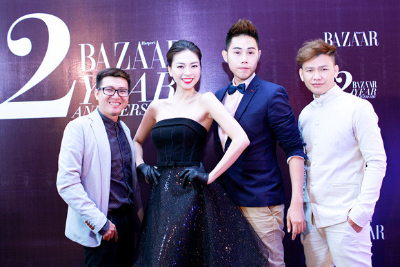 Trương Ngọc Ánh diện váy đỏ quyến rũ, dự tiệc cùng nhà thiết kế trẻ ảnh 5