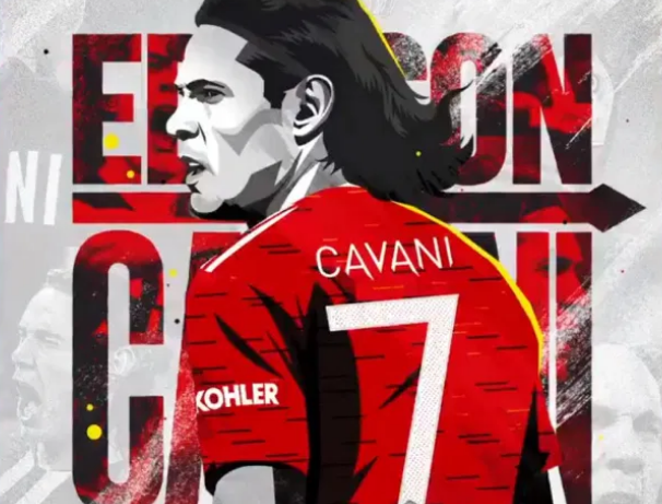 Cavani mới chỉ xuất hiện ở M.U qua photoshop