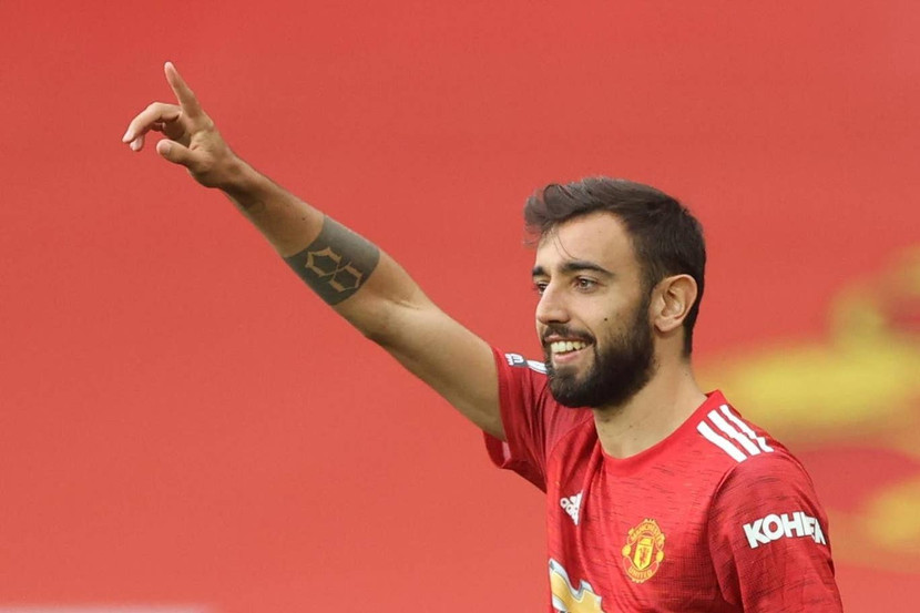 Bruno Fernandes ăn mừng bàn... danh dự của M.U