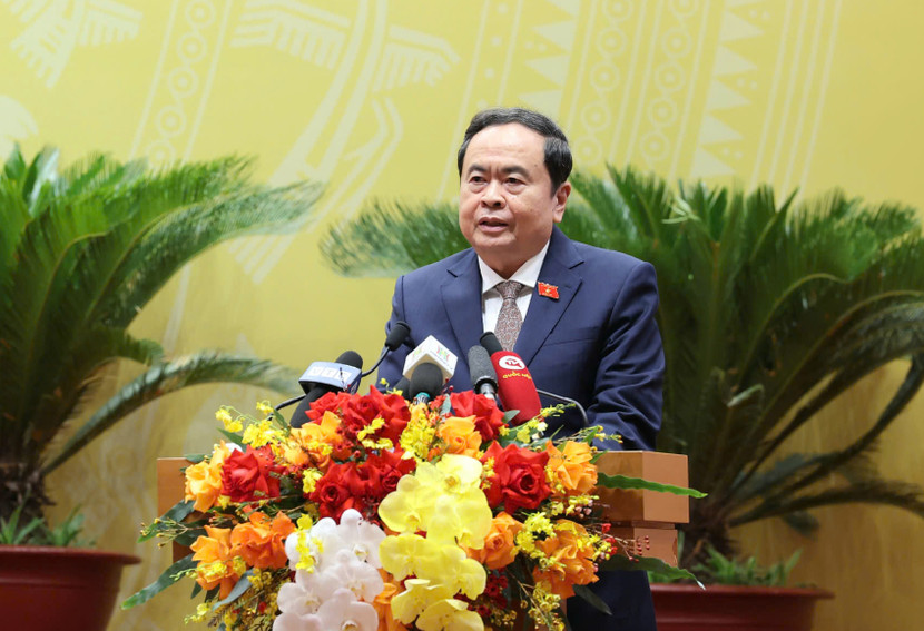 Chủ tịch Quốc hội Trần Thanh Mẫn tin tưởng Hà Nội sẽ đi đầu cả nước trong việc thực hiện chủ trương tinh gọn bộ máy