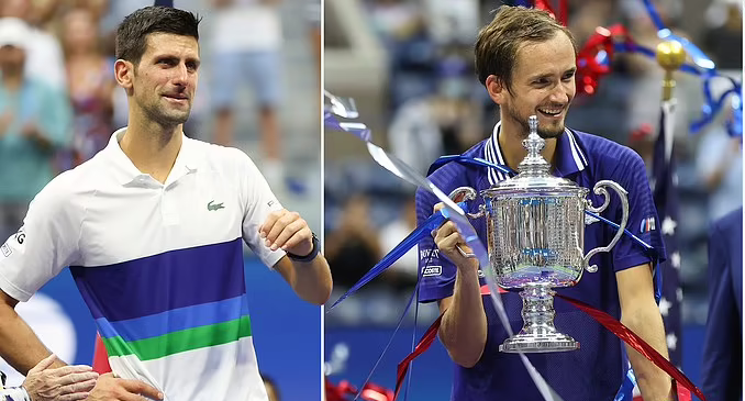 Nole cay đắng nhìn Medvedev lên ngôi ở Mỹ Mở rộng 2021