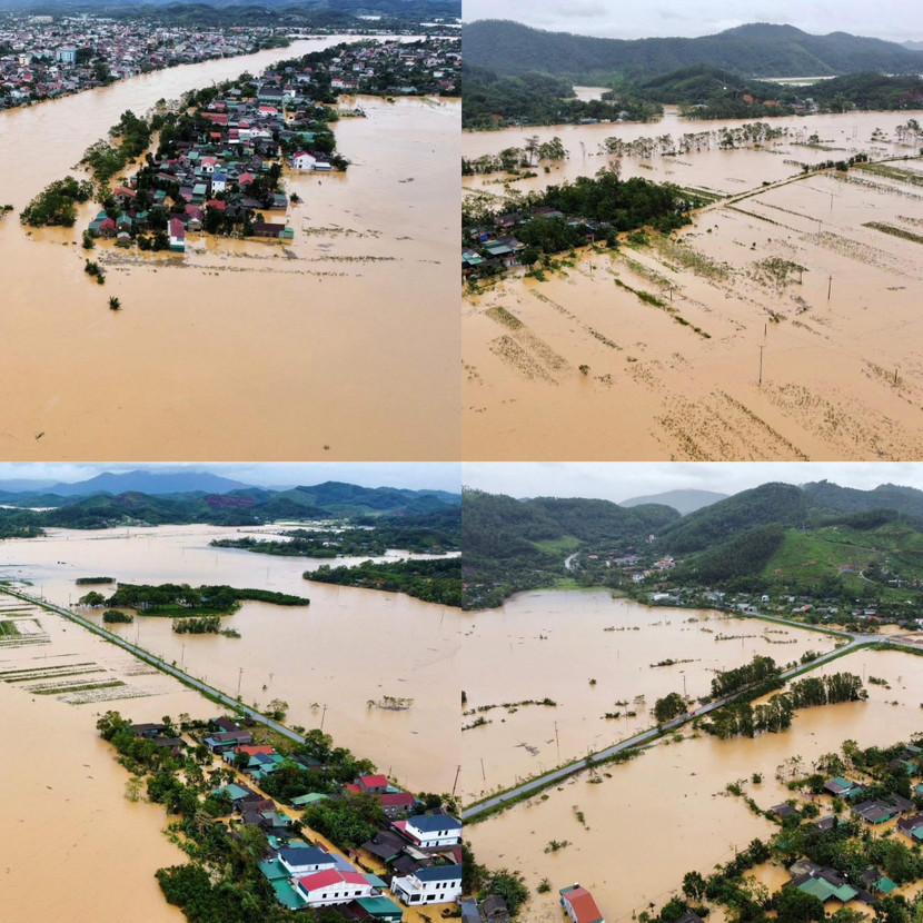 Nhiều nơi tại Nghệ An bị ngập sâu sau bão