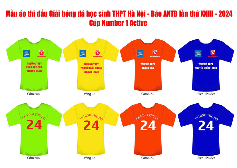 4 màu áo thi đấu của mùa giải 2024