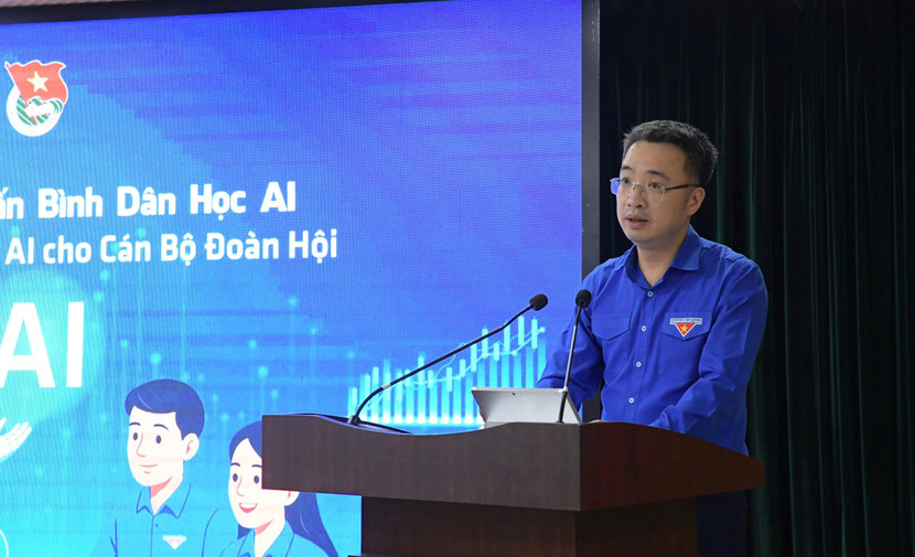 Anh Nguyễn Tường Lâm, Bí Thư Trung ương Đoàn, Chủ tịch Hội LHTN Việt Nam phát biểu