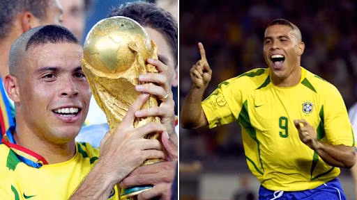 Ronaldo và kiểu tóc kỳ quái khi vô địch World Cup 2002